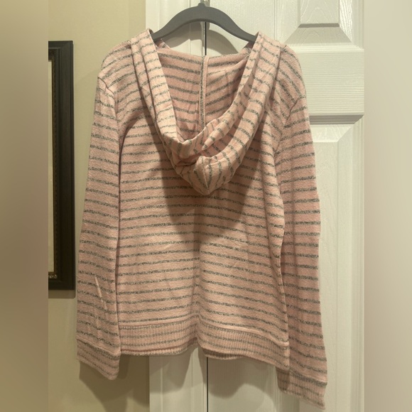 Rumi + Ryder Pink and Gray Striped Cat Hoodie - Picture 2 of 8